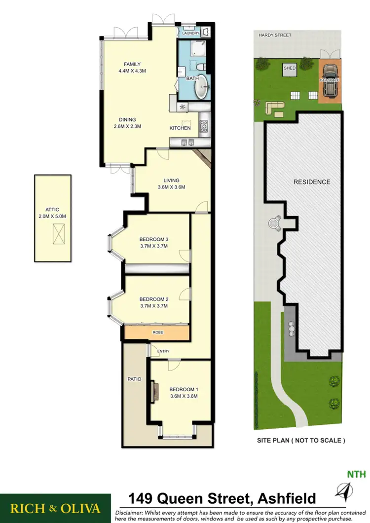 Floorplan of Homely semi-detached listing, 149 Queen Street, Ashfield NSW 2131