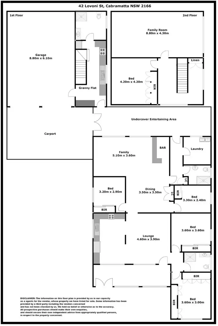 Floorplan of Homely house listing, 42 Lovoni Street, Cabramatta NSW 2166