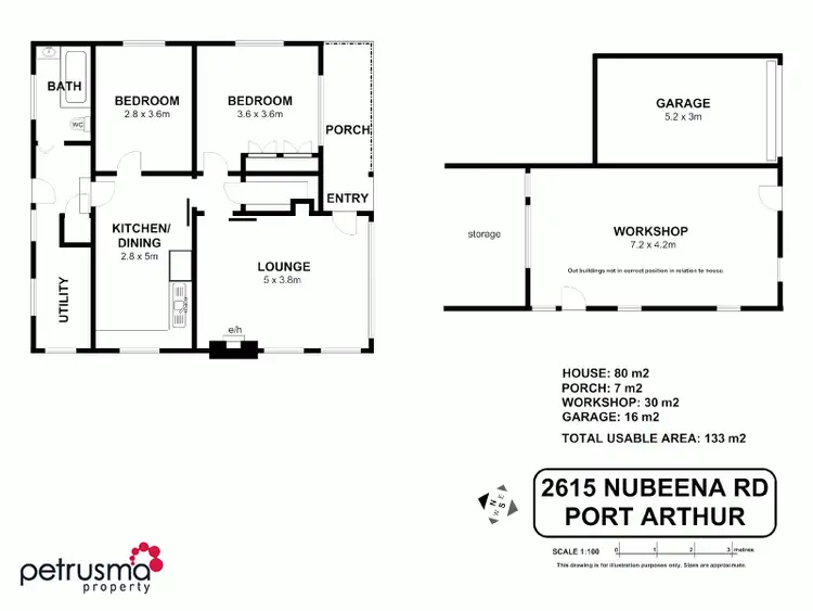 Floorplan of Homely house listing, 2615 Nubeena Road, Port Arthur TAS 7182