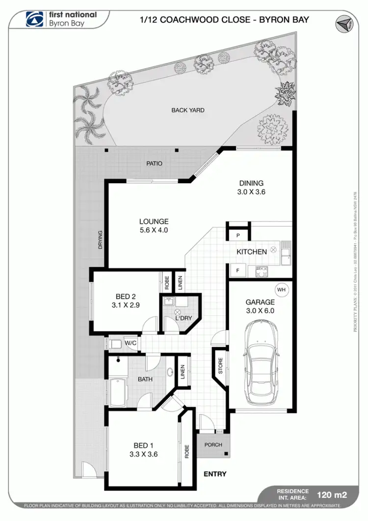 Floorplan of Homely unit listing, 1/12 Coachwood Close, Byron Bay NSW 2481