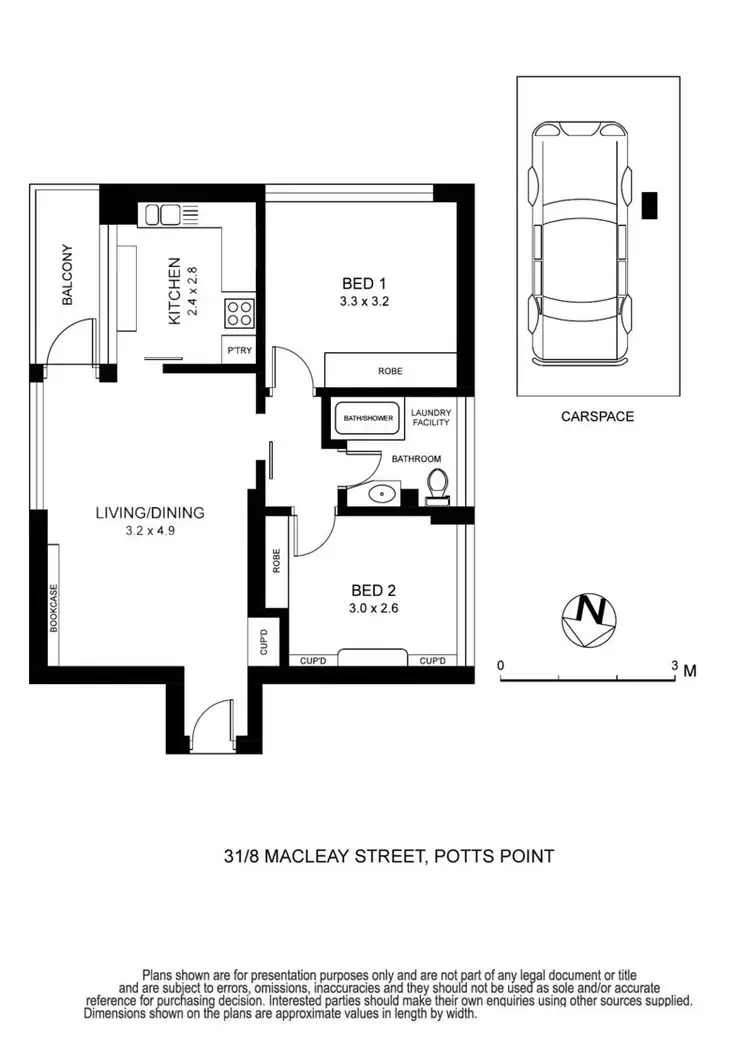 Floorplan of Homely apartment listing, 31/8 Macleay Street, Potts Point NSW 2011
