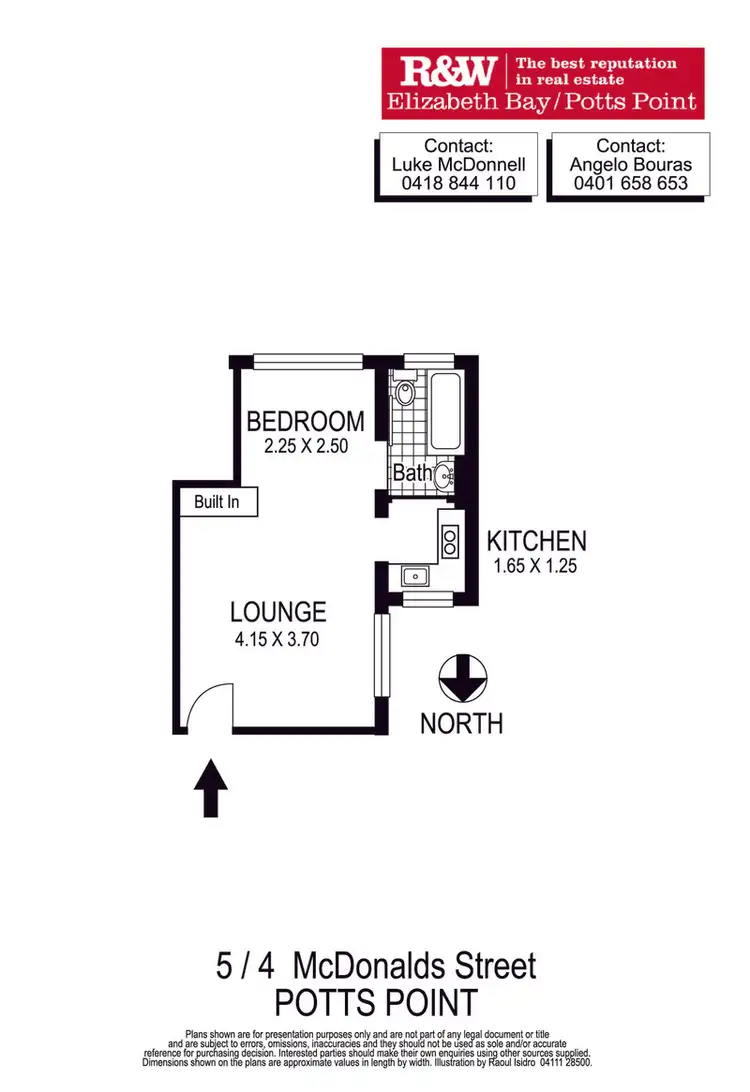 Floorplan of Homely studio listing, 5/4 McDonald Street, Potts Point NSW 2011