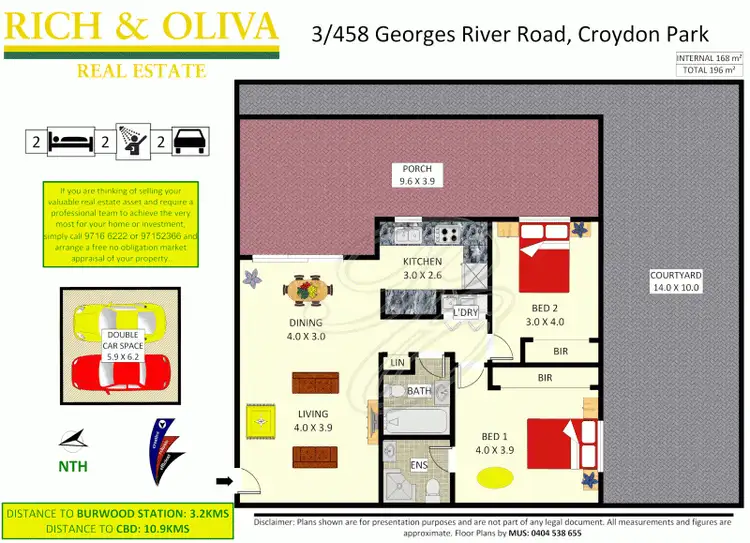 Floorplan of Homely apartment listing, 3/458 Georges River Road, Croydon Park NSW 2133