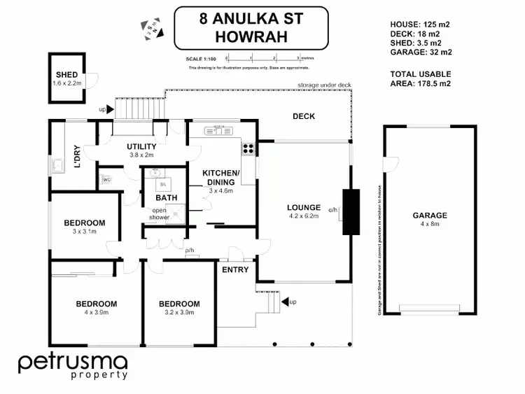 Floorplan of Homely house listing, 8 Anulka Street, Howrah TAS 7018