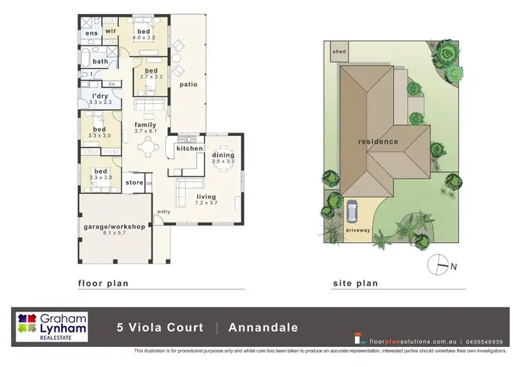 Floorplan of Homely house listing, 5 Viola Crescent, Annandale QLD 4814