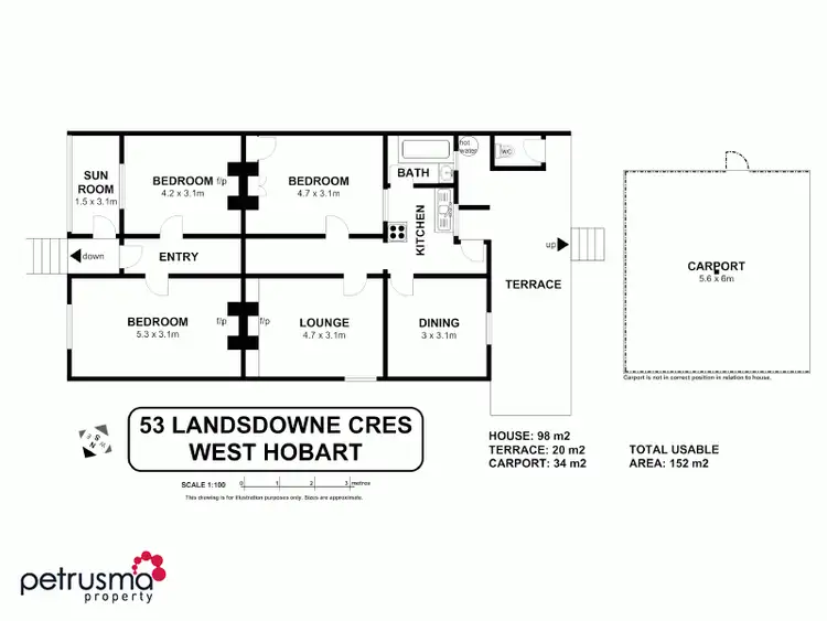 Floorplan of Homely house listing, 53 Lansdowne Crescent, West Hobart TAS 7000