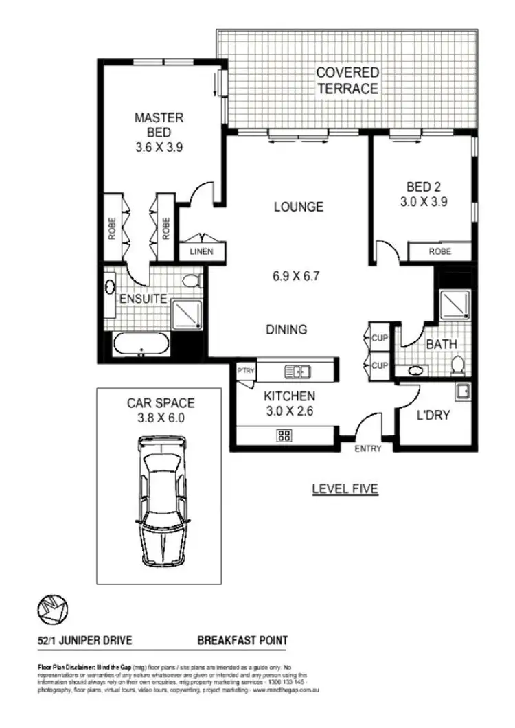 Floorplan of Homely apartment listing, Unit 52/1 JUNIPER Drive, Breakfast Point NSW 2137