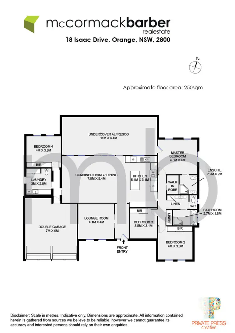 Floorplan of Homely house listing, 18 Isaac Drive, Orange NSW 2800