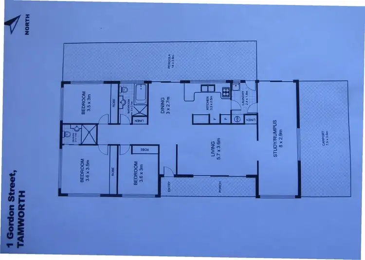 Floorplan of Homely house listing, 1 Gordon Street, Calala NSW 2340