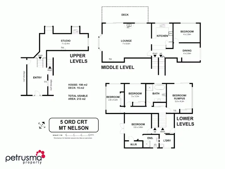 Floorplan of Homely house listing, 5 Ord Court, Mount Nelson TAS 7007