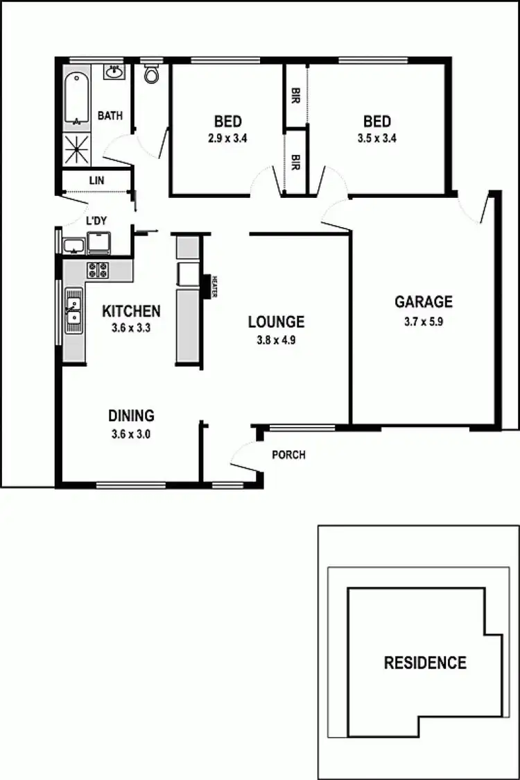Floorplan of Homely unit listing, 47A Bracken Grove, Altona VIC 3018