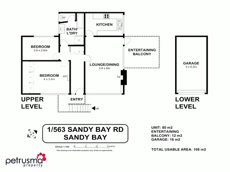 Floorplan of Homely villa listing, 1/563 Sandy Bay Road, Sandy Bay TAS 7005