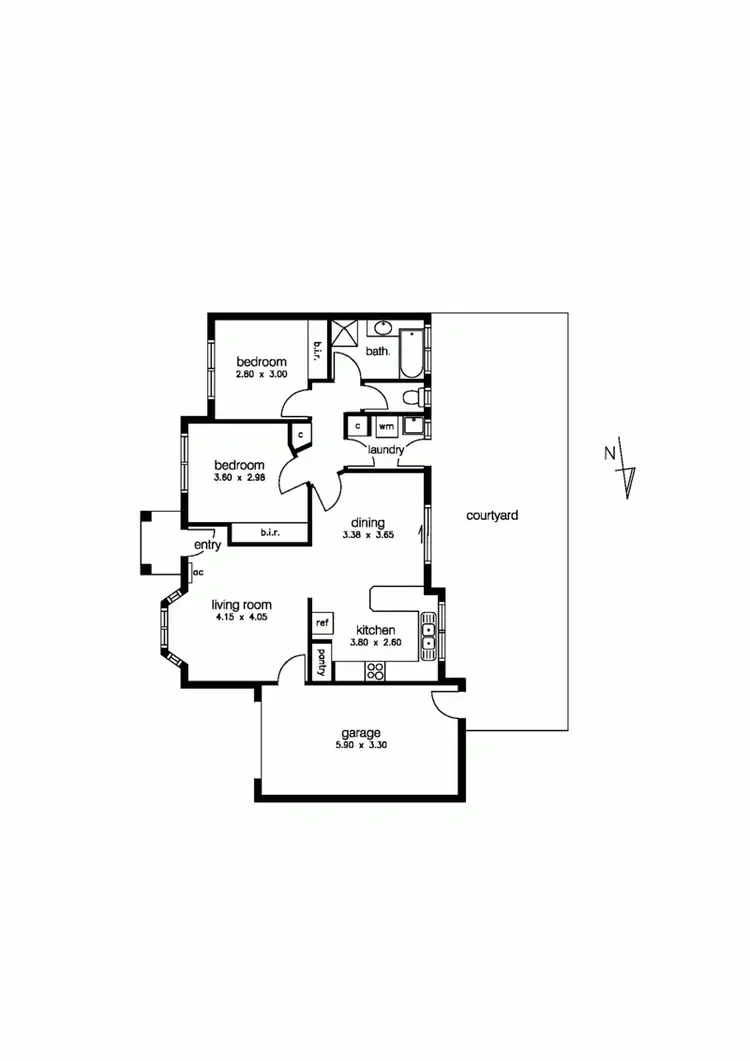 Floorplan of Homely unit listing, 2/15 Wren Street, Altona VIC 3018