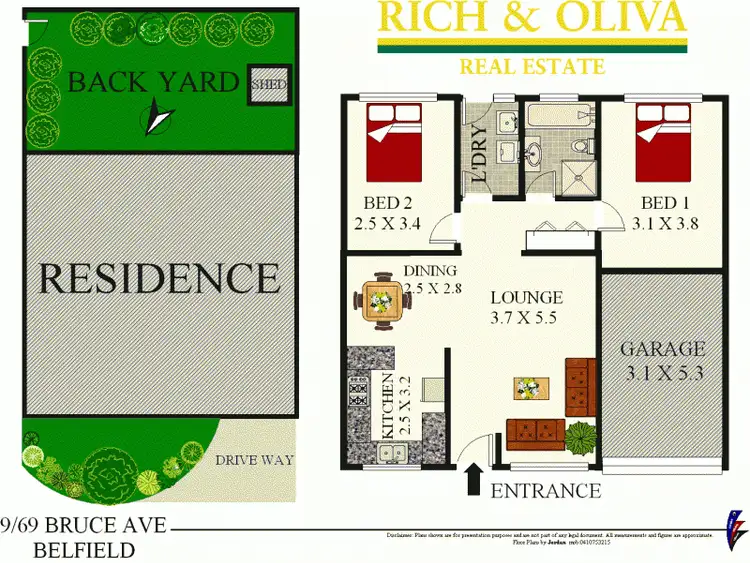 Floorplan of Homely villa listing, 9/69 Bruce Avenue, Belfield NSW 2191