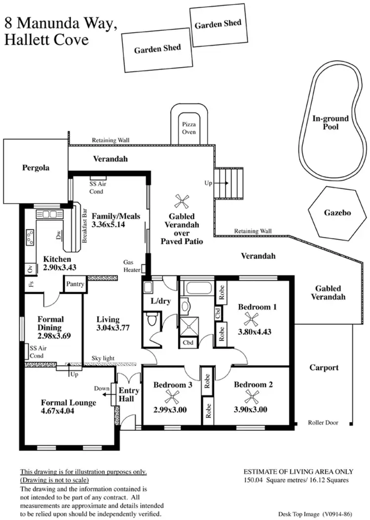 Floorplan of Homely house listing, 8 Manunda Way, Hallett Cove SA 5158