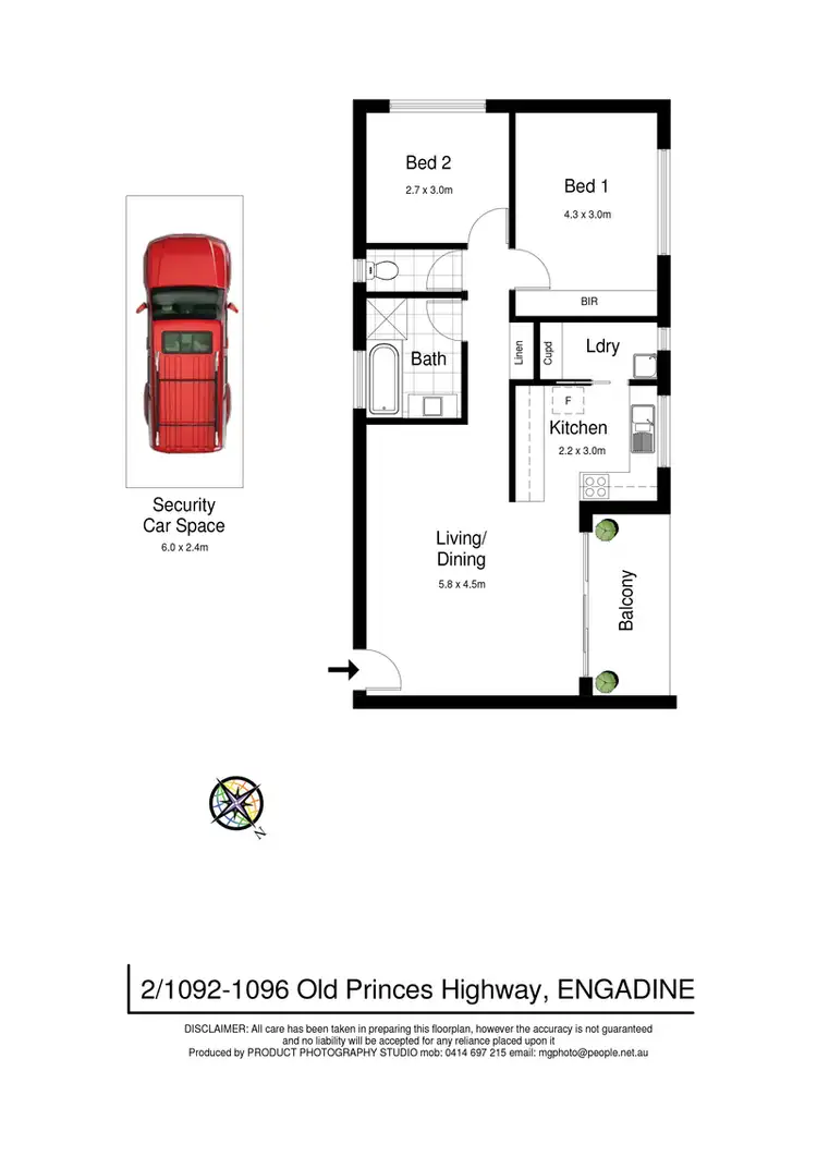 Floorplan of Homely unit listing, 2/1092-1096 Old Princes Highway, Engadine NSW 2233