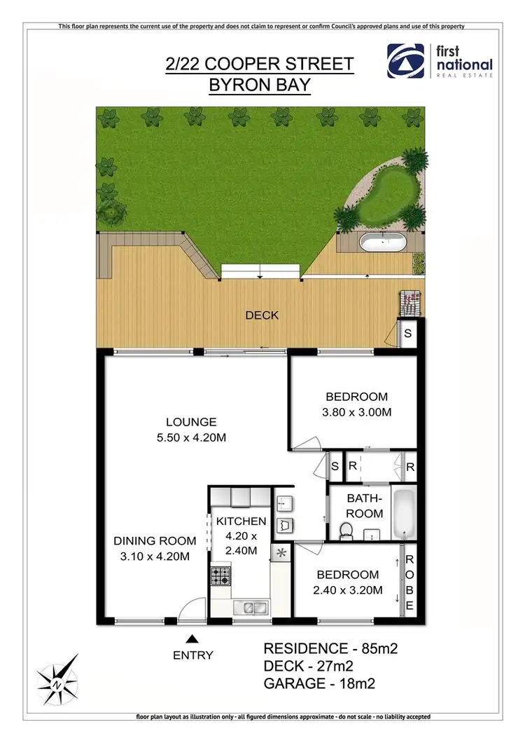 Floorplan of Homely unit listing, 2/22 Cooper Street, Byron Bay NSW 2481