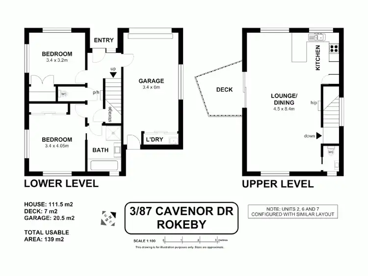 Floorplan of Homely unit listing, 3/87 Cavenor Drive, Rokeby TAS 7019