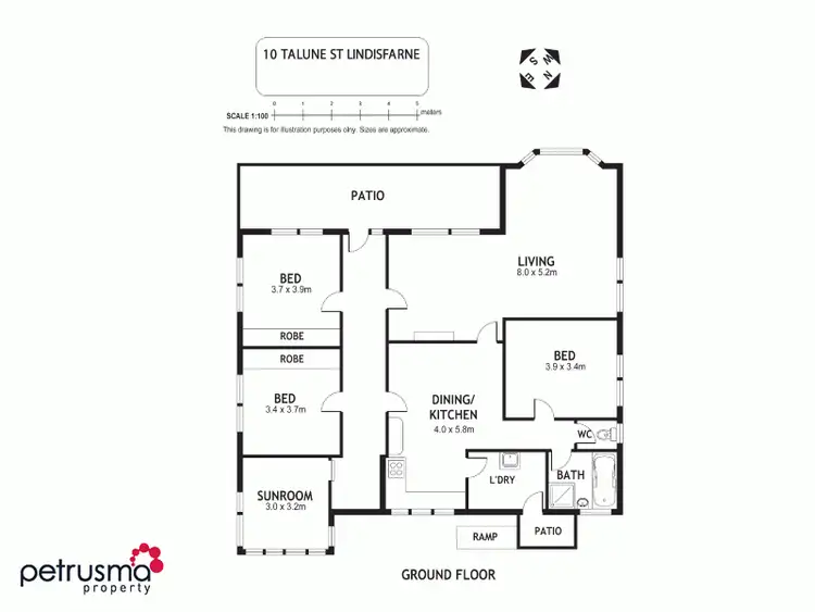 Floorplan of Homely house listing, 10 Talune Street, Lindisfarne TAS 7015