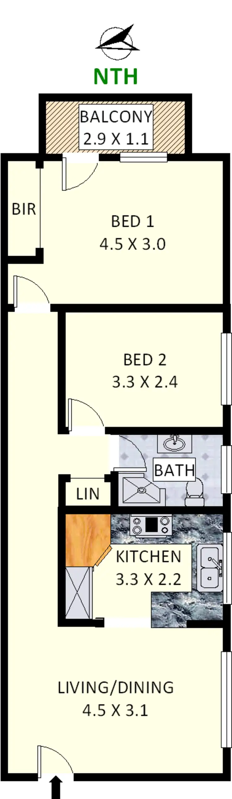 Floorplan of Homely unit listing, 8/39 Clyde Street, Croydon Park NSW 2133