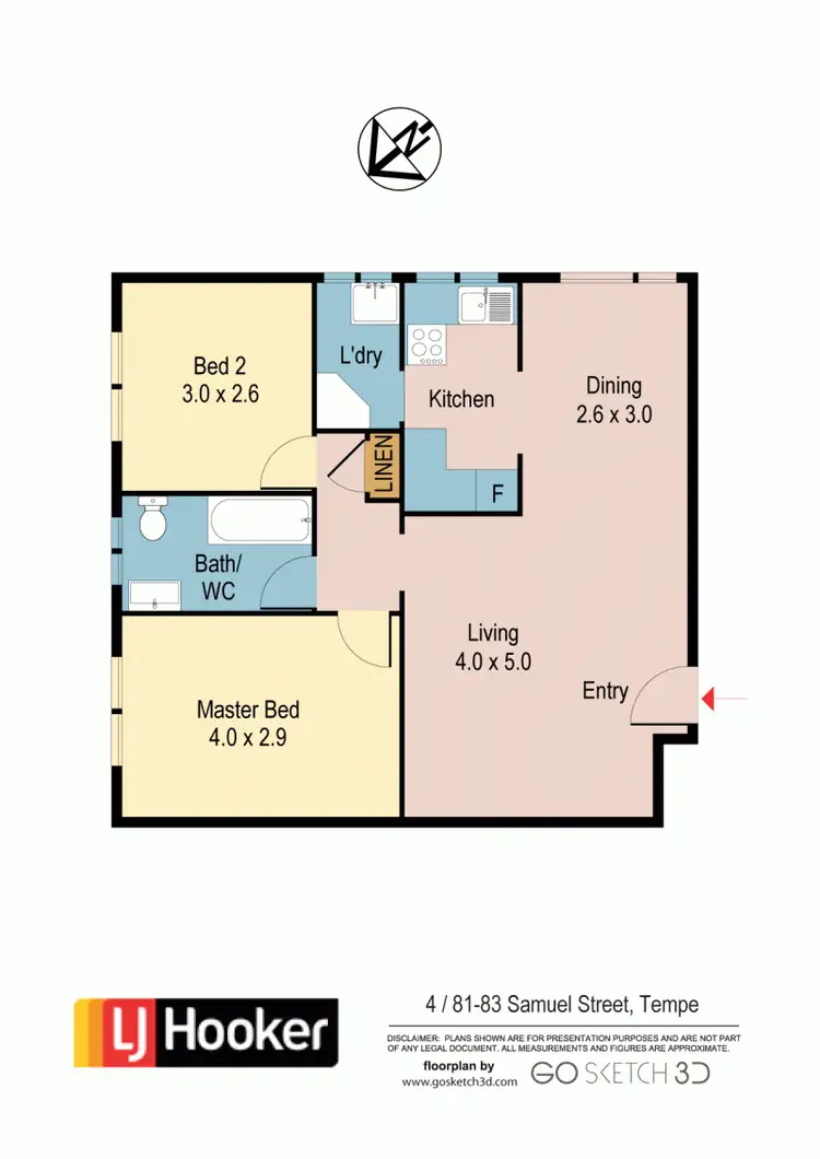 Floorplan of Homely apartment listing, 4/81-83 Samuel St, Tempe NSW 2044