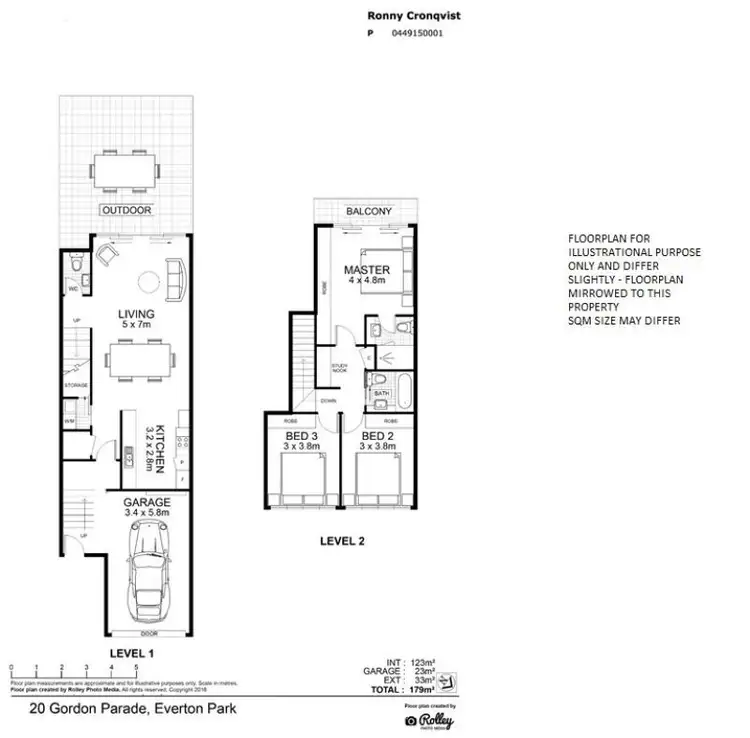 Floorplan of Homely townhouse listing, 5/20 Gordon Parade, Everton Park QLD 4053