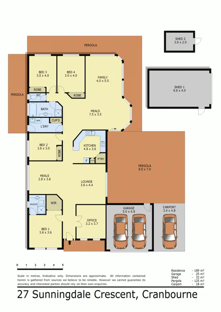 Floorplan of Homely house listing, 27 SUNNINGDALE CRESCENT, Cranbourne VIC 3977
