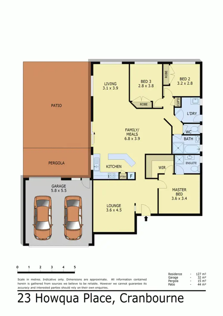 Floorplan of Homely house listing, 23 HOWQUA PLACE, Cranbourne VIC 3977