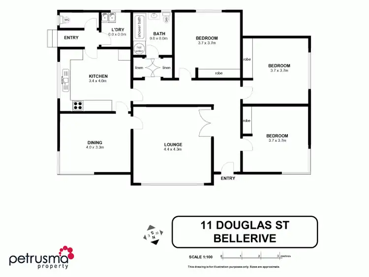 Floorplan of Homely house listing, 11 Douglas Street, Bellerive TAS 7018
