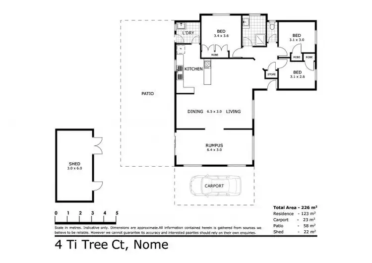 Floorplan of Homely house listing, 4 Ti-Tree Court, Nome QLD 4816