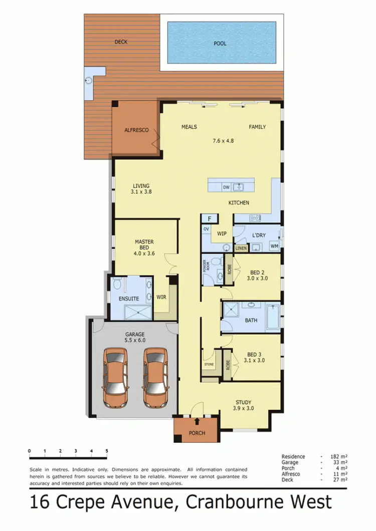 Floorplan of Homely house listing, 16 CREPE AVENUE, Cranbourne West VIC 3977