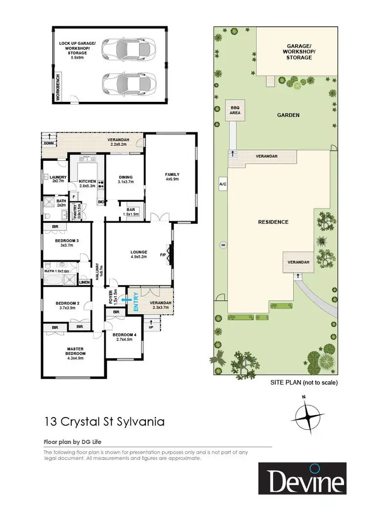 Floorplan of Homely house listing, 13 Crystal Street, Sylvania NSW 2224