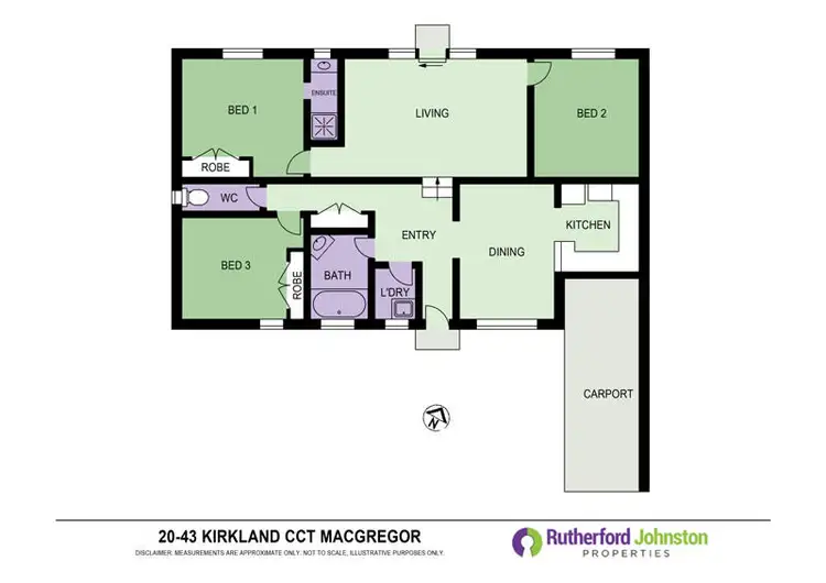 Floorplan of Homely townhouse listing, 20/43 Kirkland Circuit, Macgregor ACT 2615