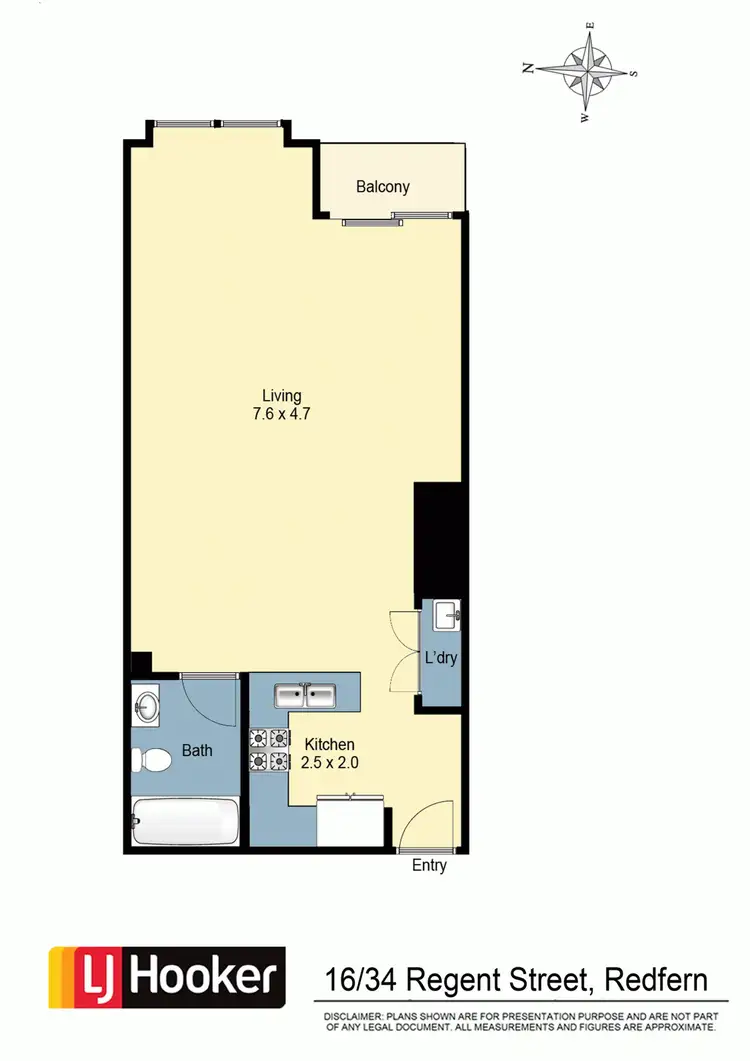 Floorplan of Homely apartment listing, 16/1 Regent Place, Redfern NSW 2016