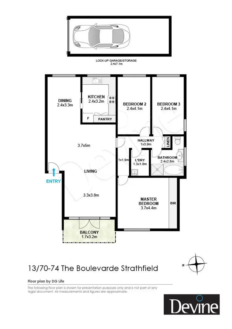 Floorplan of Homely apartment listing, 13/70-74 The Boulevarde, Strathfield NSW 2135