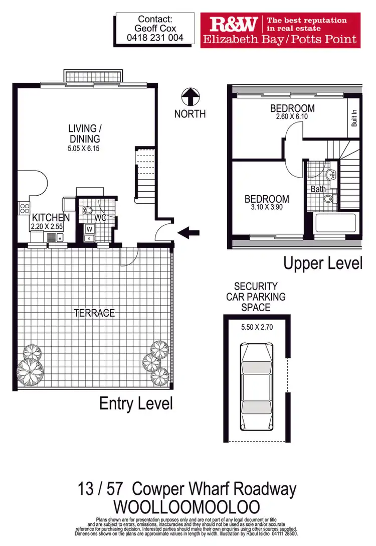 Floorplan of Homely apartment listing, 13/57 Cowper Wharf Road, Woolloomooloo NSW 2011