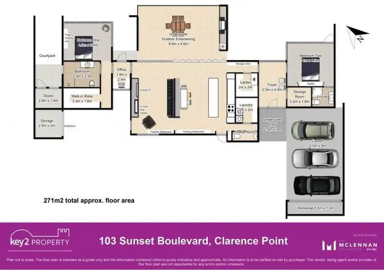 Floorplan of Homely house listing, 103 Sunset Boulevard, Clarence Point TAS 7270