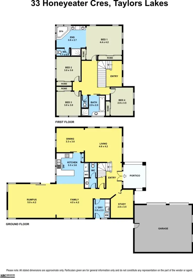 Floorplan of Homely house listing, 33 Honeyeater Cres, Taylors Lakes VIC 3038