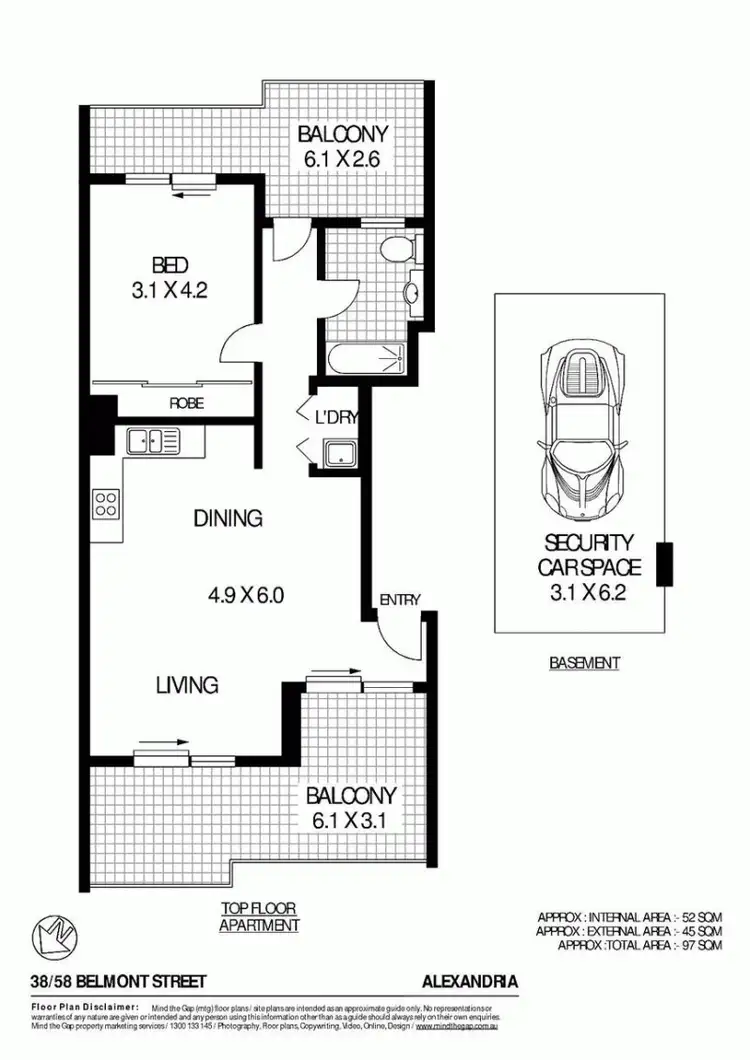 Floorplan of Homely unit listing, 38/58 Belmont Street, Alexandria NSW 2015