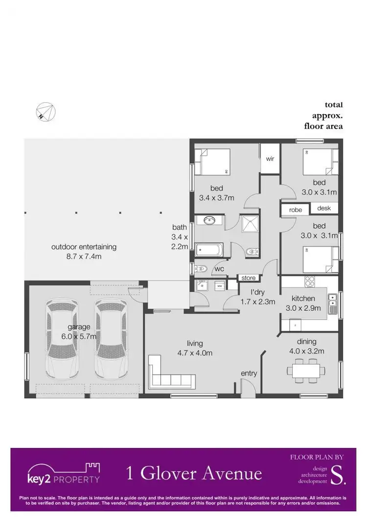 Floorplan of Homely house listing, 1 Glover Court, Blackstone Heights TAS 7250