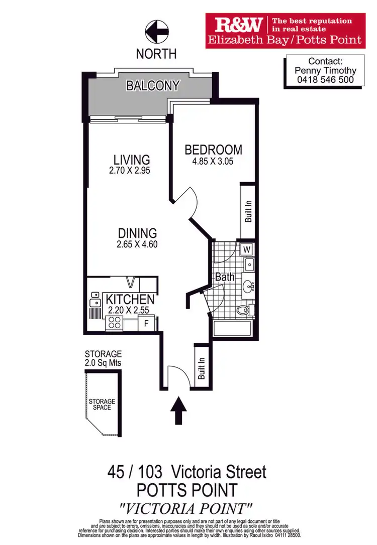 Floorplan of Homely apartment listing, 45/103 Victoria Street, Potts Point NSW 2011