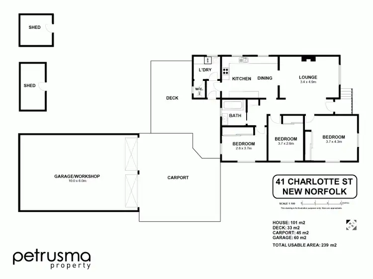 Floorplan of Homely house listing, 41 Charlotte Street, New Norfolk TAS 7140