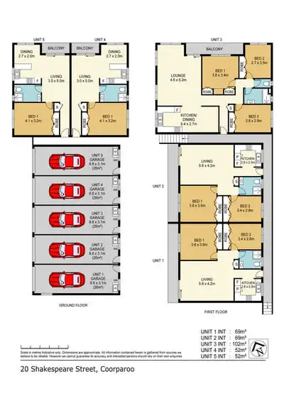 Floorplan of Homely block of units listing, 20 Shakespeare Street, Coorparoo QLD 4151