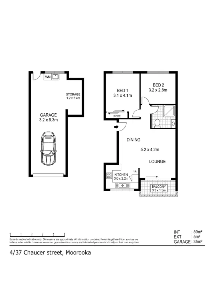 Floorplan of Homely unit listing, 4/37 Chaucer Street, Moorooka QLD 4105
