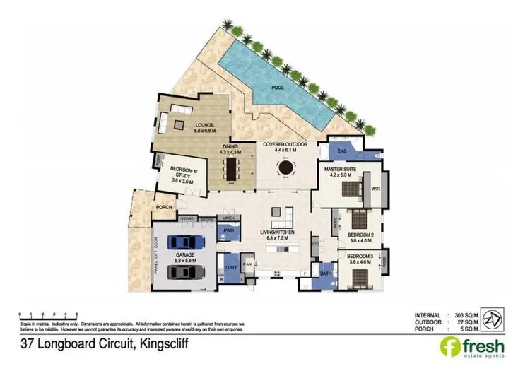 Floorplan of Homely house listing, 37 Longboard Cct, Kingscliff NSW 2487