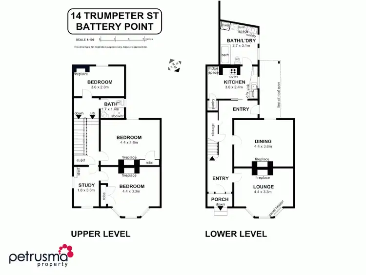 Floorplan of Homely house listing, 14 Trumpeter Street, Battery Point TAS 7004