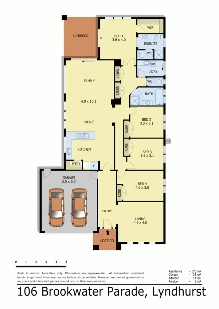 Floorplan of Homely house listing, 106 BROOKWATER PARADE, Lyndhurst VIC 3975