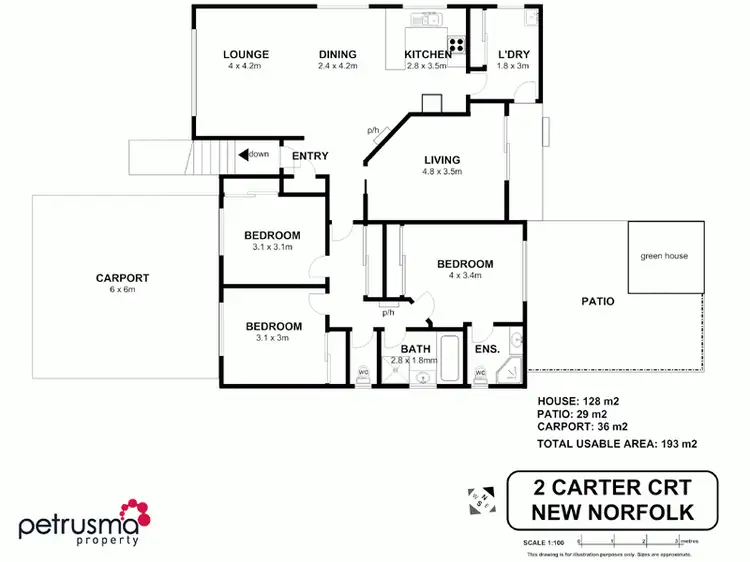 Floorplan of Homely house listing, 2 Carter Court, New Norfolk TAS 7140