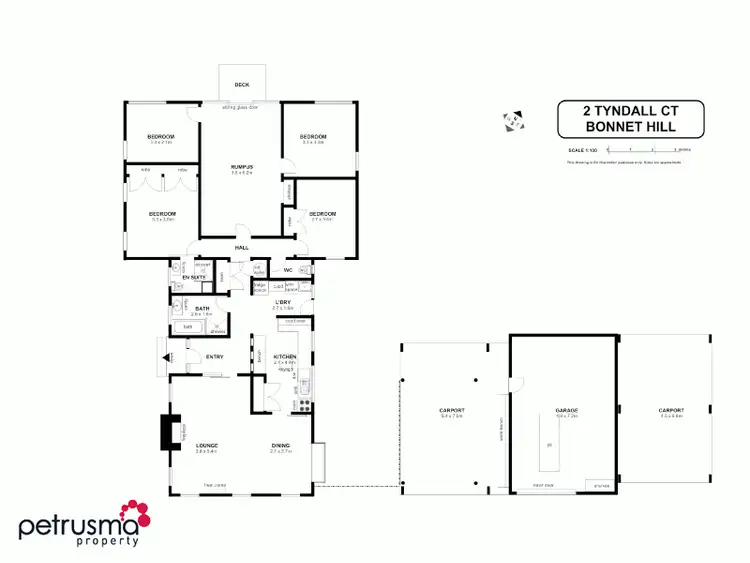 Floorplan of Homely house listing, 2 Tyndall Court, Bonnet Hill TAS 7053