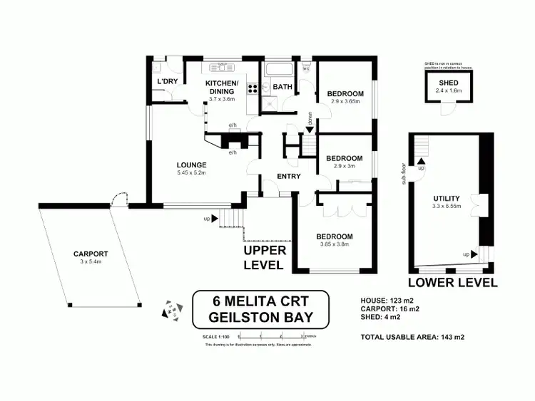 Floorplan of Homely house listing, 6 Melita Court, Geilston Bay TAS 7015